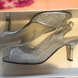 silver dress shoes